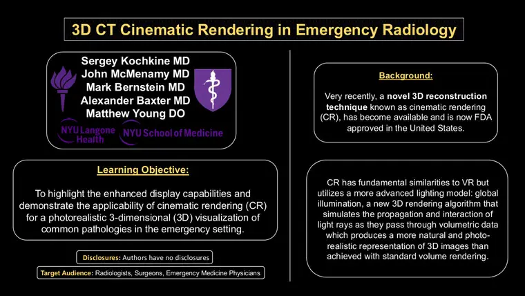 Cover of 3D CT Cinematic Rendering in Emergency Radiology
