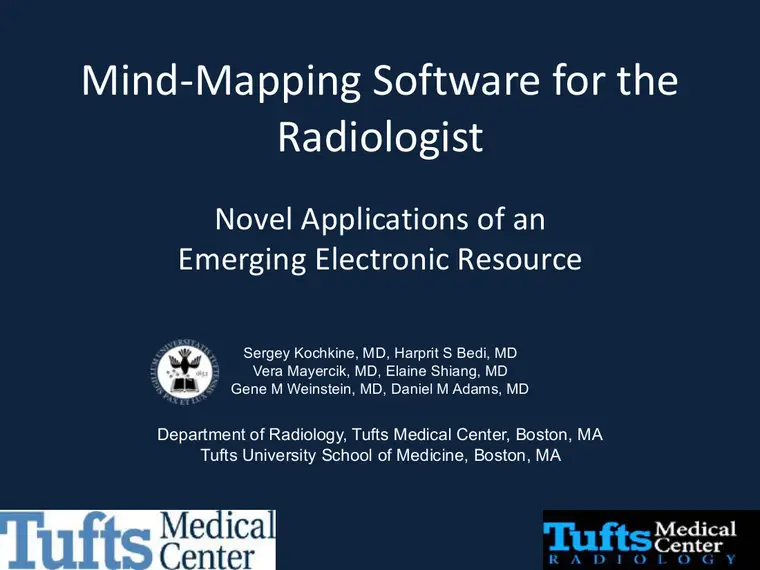 Cover of Mind-Mapping Software for the Radiologist: Novel Applications of an Emerging Electronic Resource