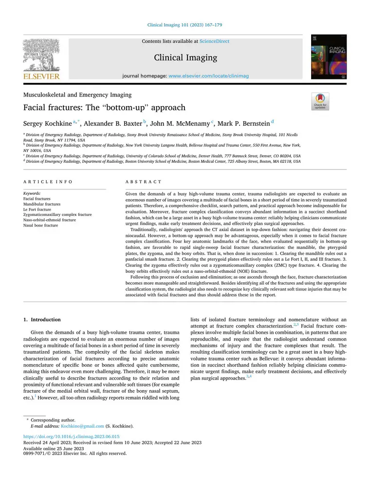 Cover of Facial fractures: the “bottom-up” approach